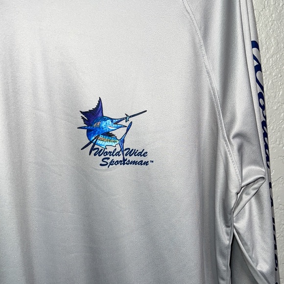 World Wide Sportsman Long Sleeve Rash Guard Men’s Swim Top - Picture 3 of 6